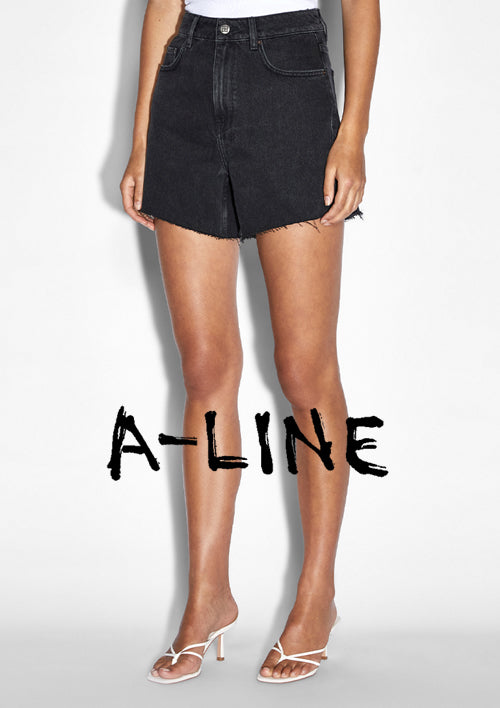 Womens Denim A Line Shorts