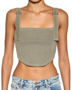 WOMENS SYNDICATE BUCKLE TANK ASH FASHION TOPS