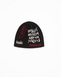 WEB JACQUARD BEANIE BLACK