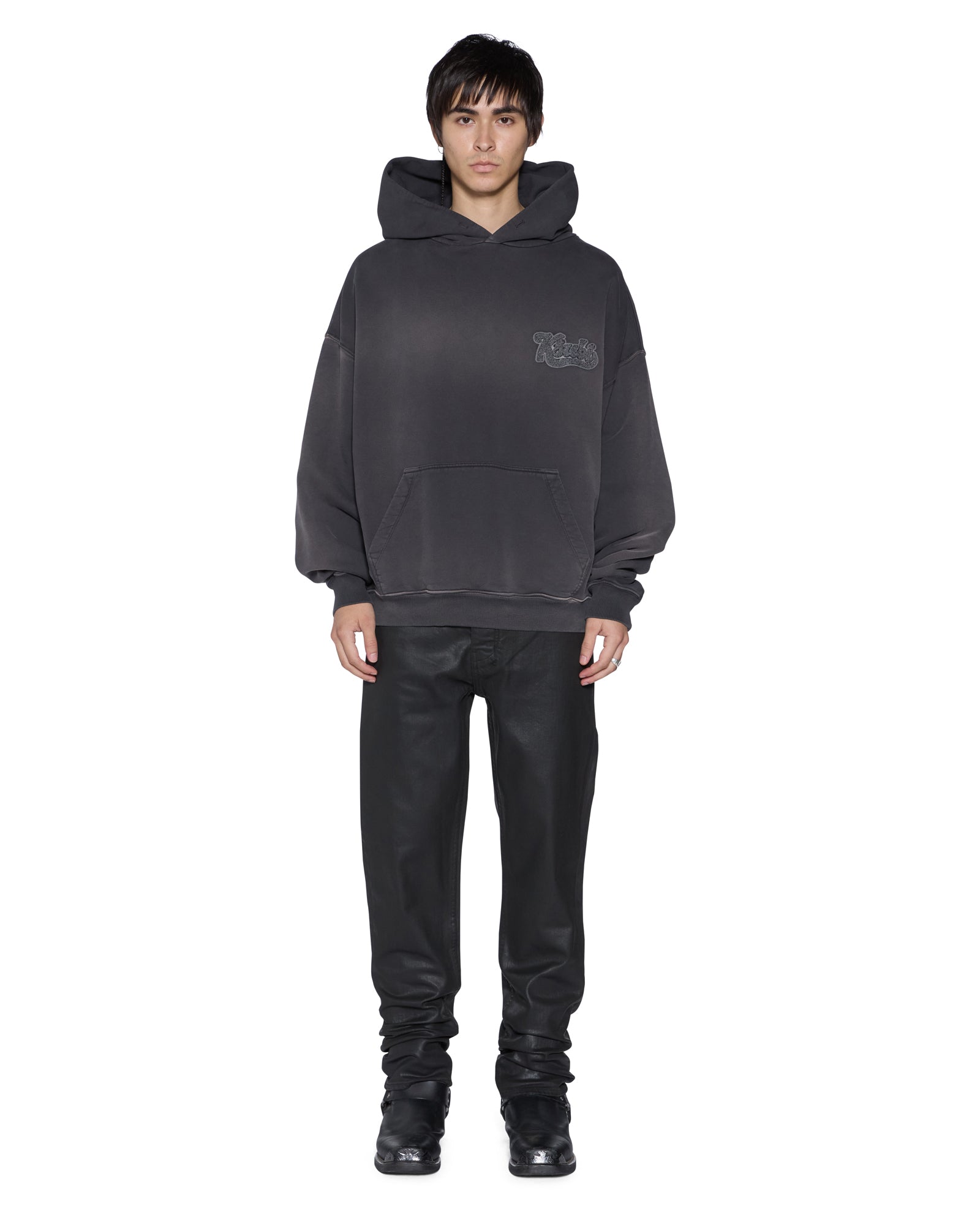 Mens Ace Ekcess Hoodie Grey Fade Fleece | Ksubi ++