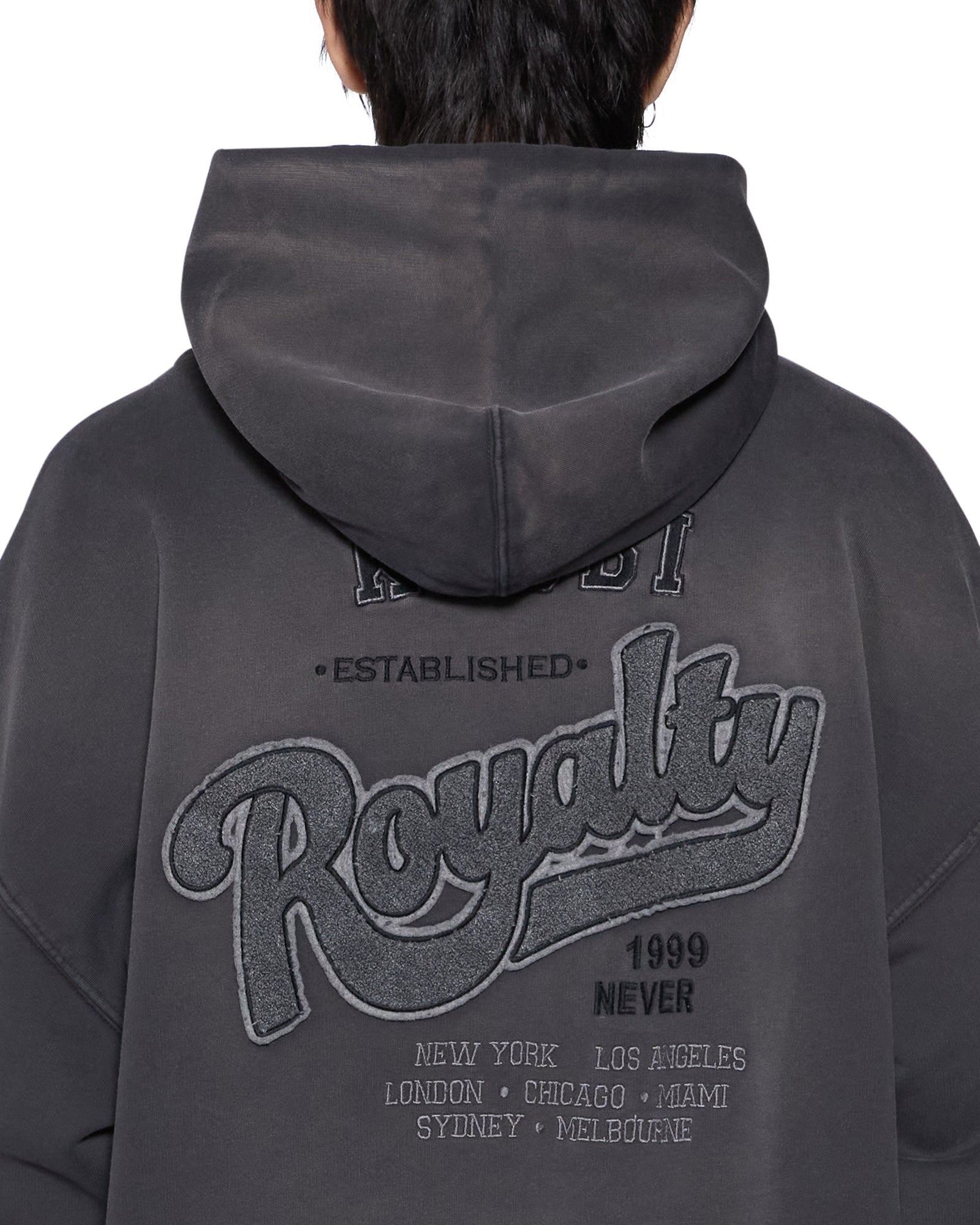 Mens Ace Ekcess Hoodie Grey Fade Fleece | Ksubi ++