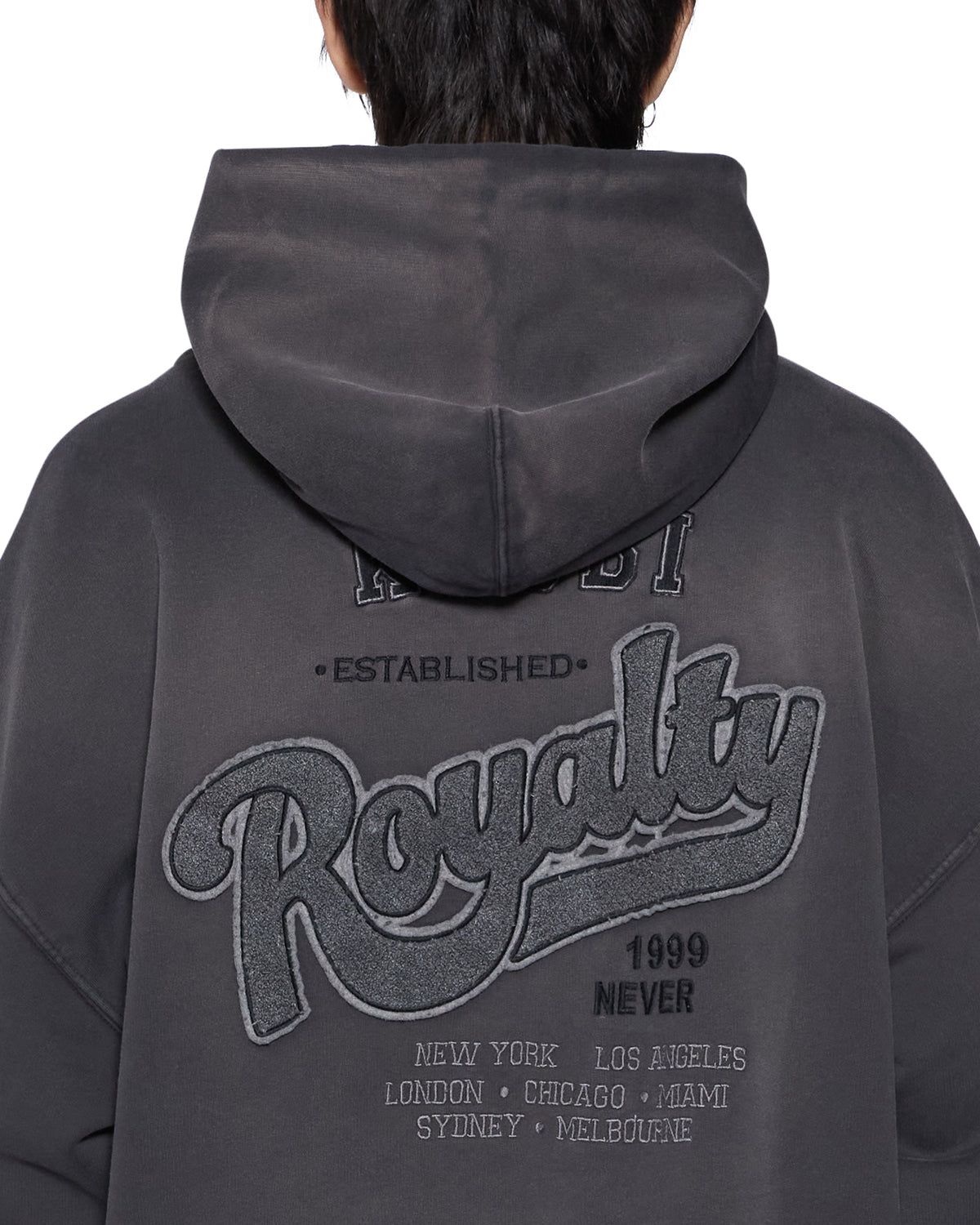 Mens Ace Ekcess Hoodie Grey Fade Fleece | Ksubi ++
