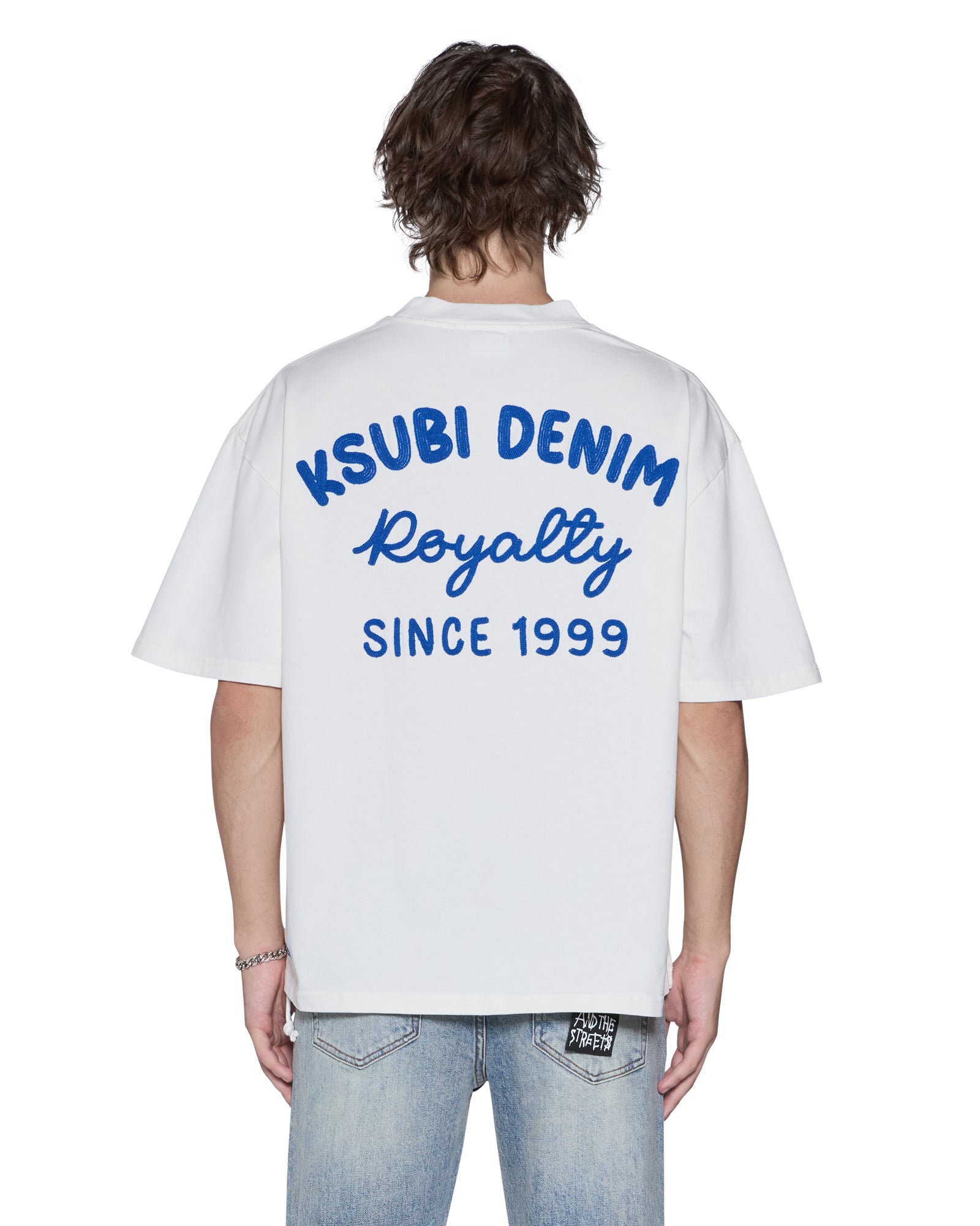Mens Royalty Halen Ss Tee Vintage White Tees | Ksubi ++