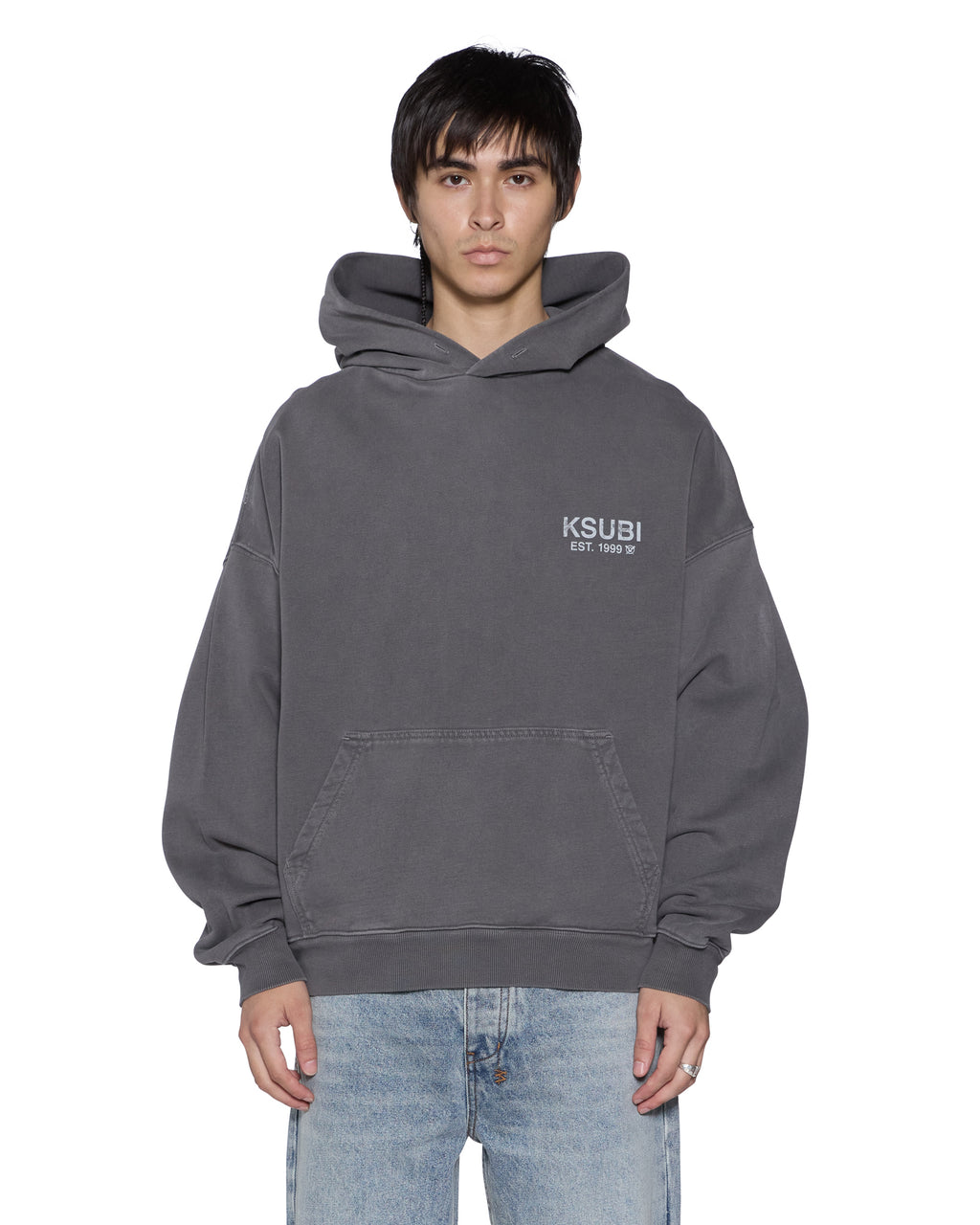 MENS STATE EKCESS HOODIE BLACK FADE FLEECE