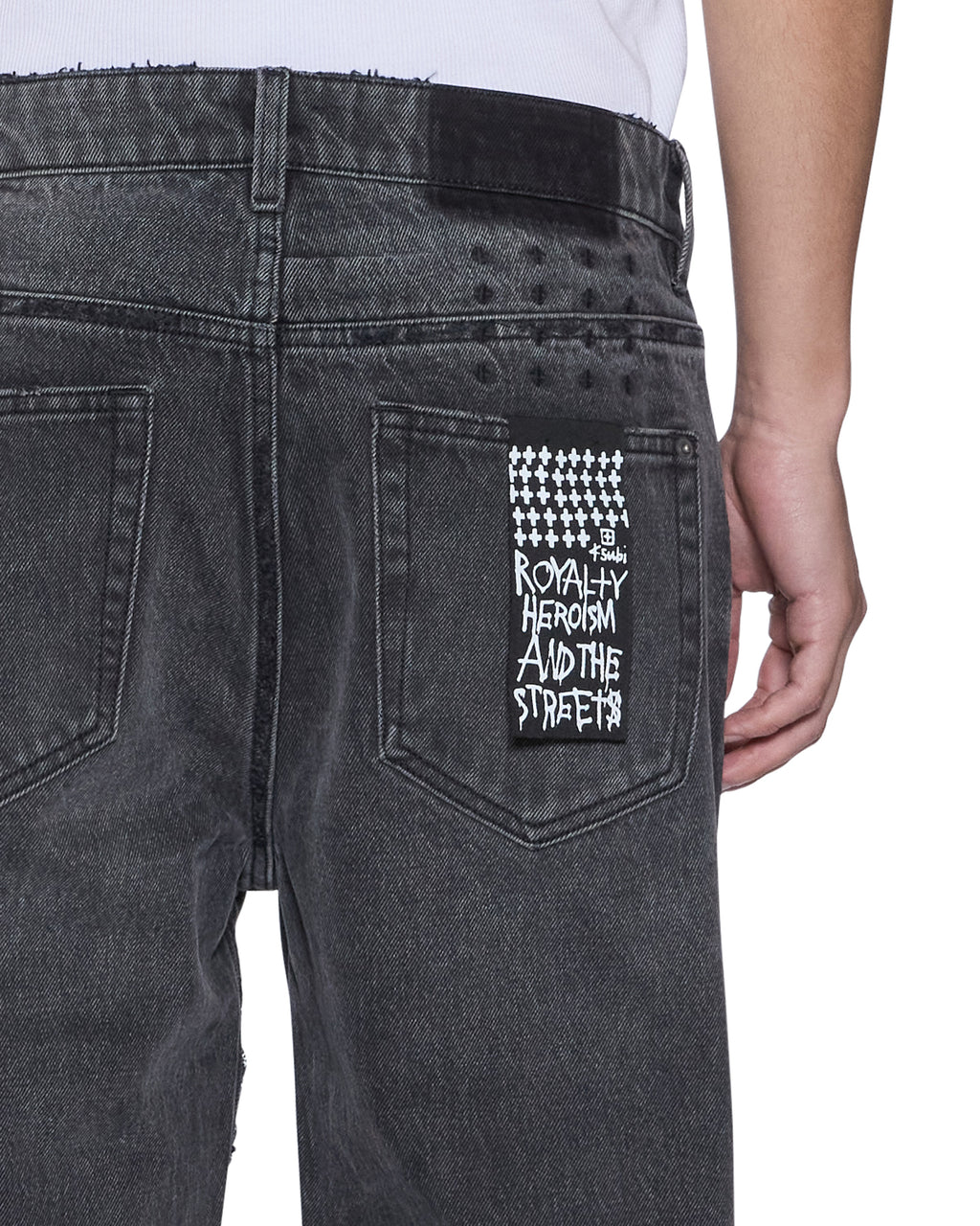 MENS HAZLOW VILLIAN GREY DENIM JEANS