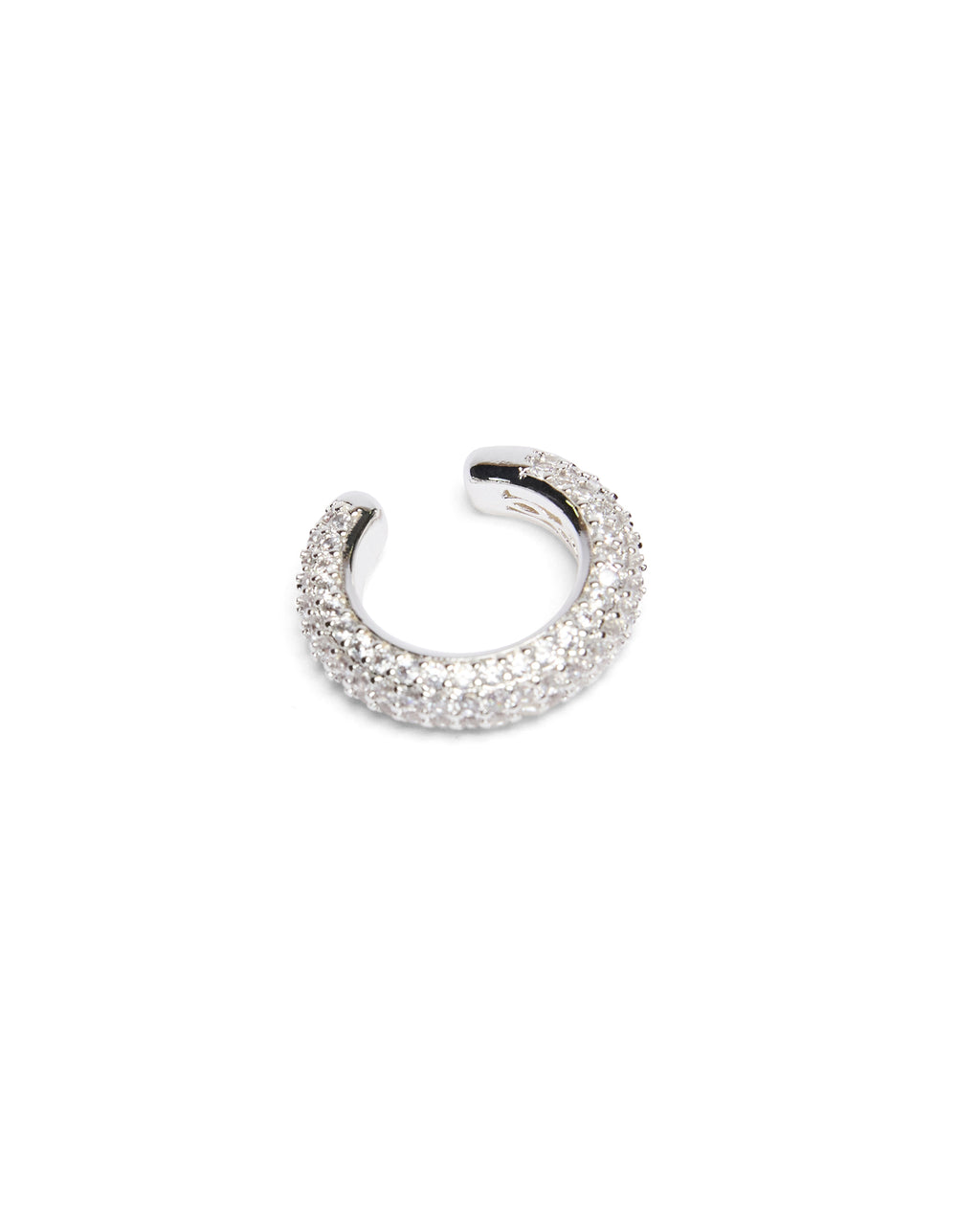 Krystal Ripple Ear Cuff Silver Jewellery - Silver