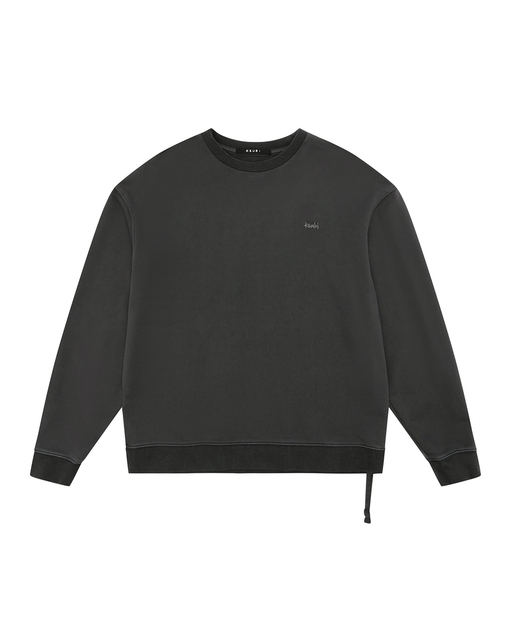 Mens 1999 Biggie Crew Faded Black Oversized Fleece - Black