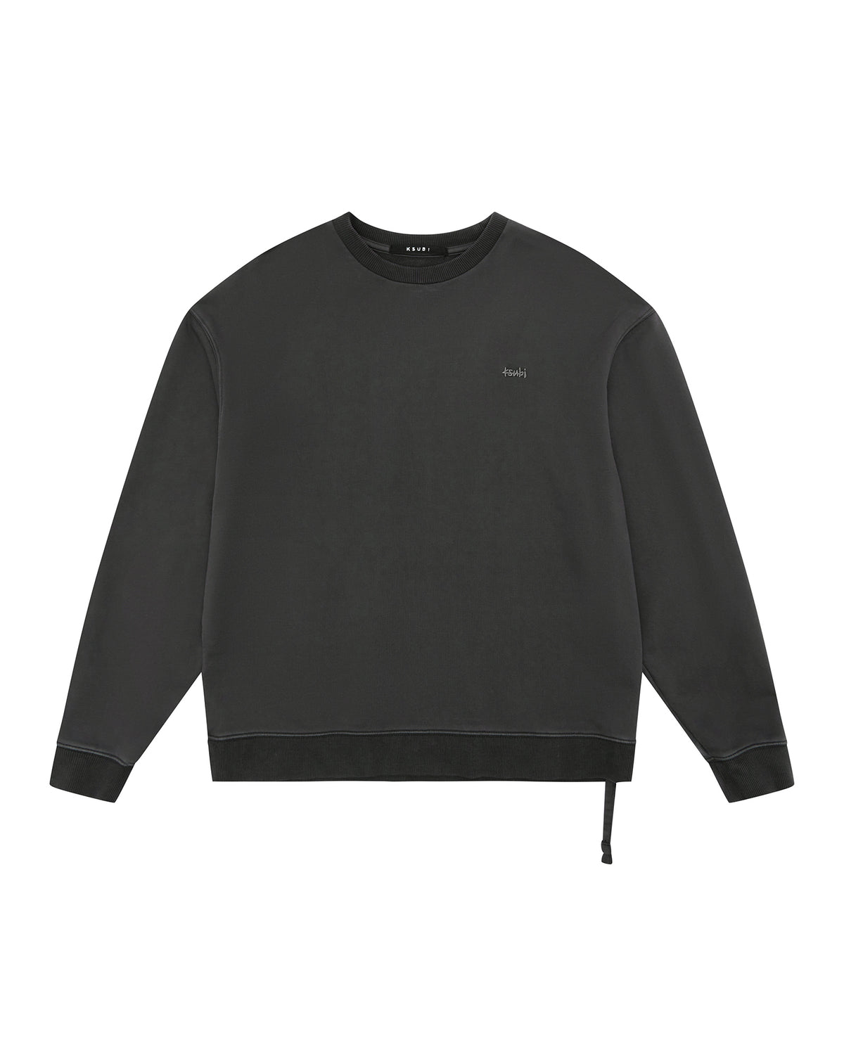 Mens 1999 Biggie Crew Faded Black Oversized Fleece - Black