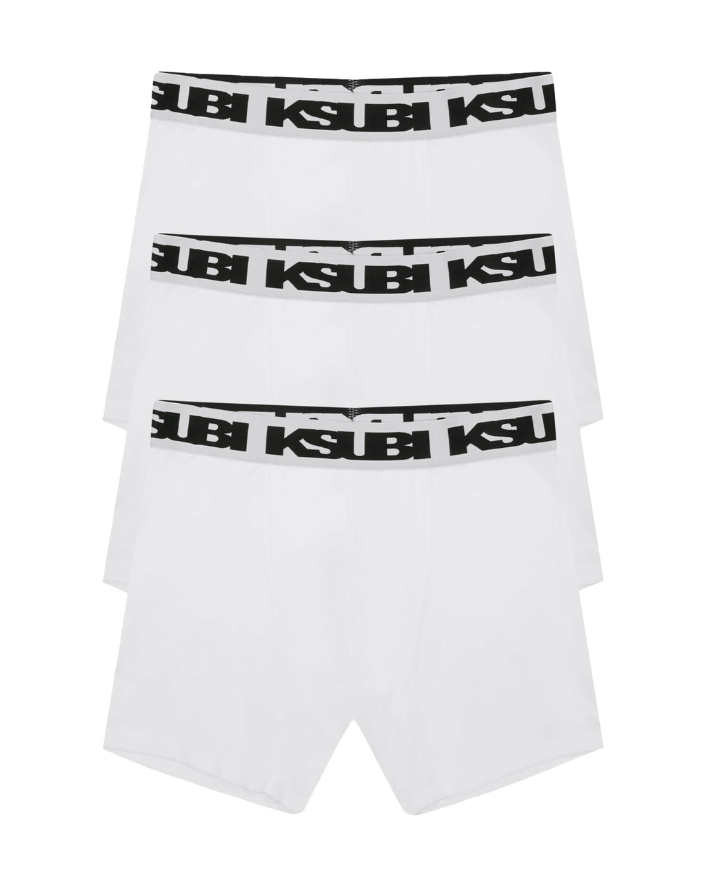 Royalty Boxer Brief 3 Pack White Underwear - White