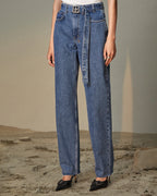WOMENS PLAYBACK BELTED HERITAGE DENIM JEANS