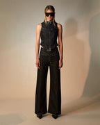 Womens Paradigm Gilet Midnight Slim Fashion Tops - Black