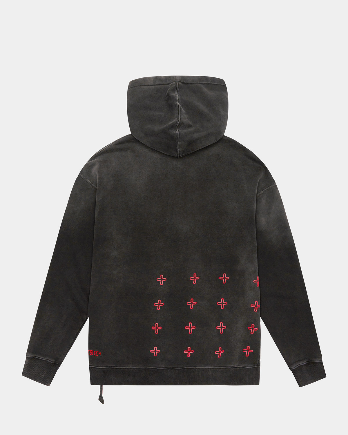Mens 999 Juice Wrld Biggie Hoodie Jet Black Fade Oversized Fleece - Black