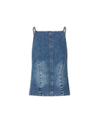 Womens Apron Top Relik Slim Fashion Tops - Denim