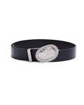 HEAVY METAL EMBELLESHED BELT BLACK SILVER