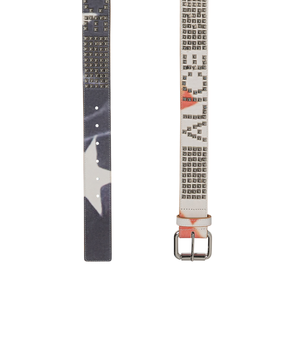 KSUBI X ALICE HOLLYWOOD LEATHER STUDDED FLAG BELT
