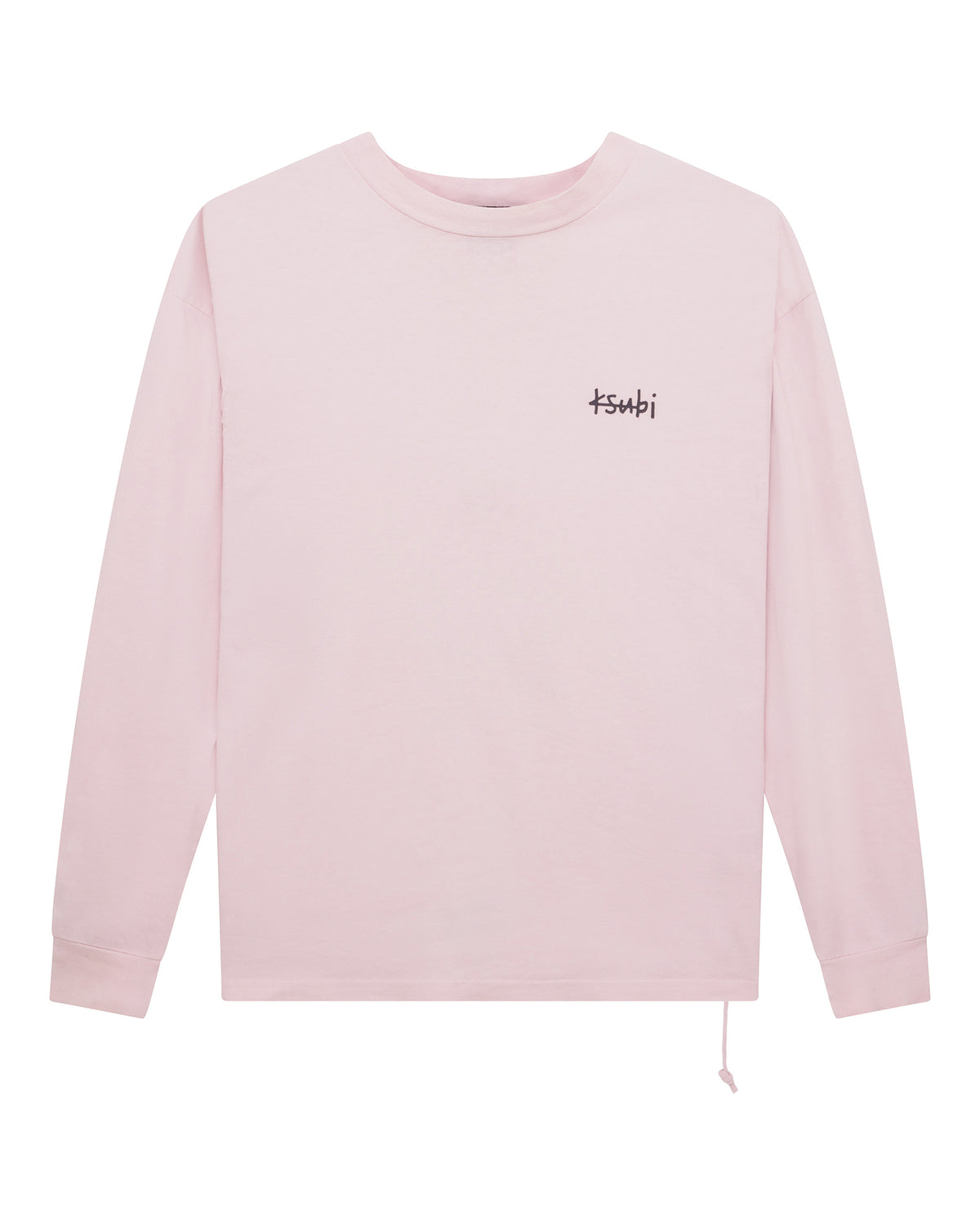Mens Allday Biggie Ls Tee Ice Quartz Oversized Tees - Pink