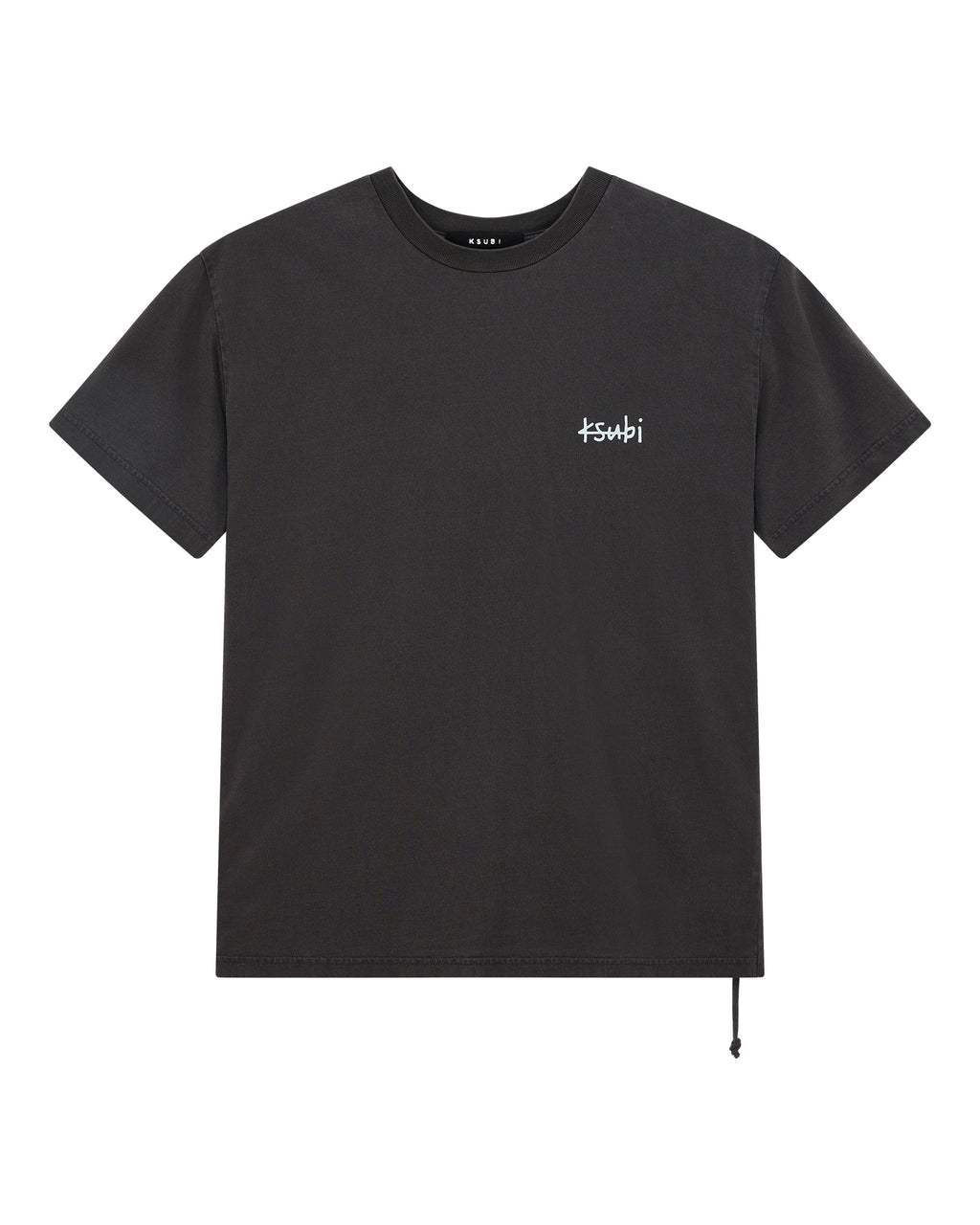 Mens Allday Biggie Ss Tee Faded Black Oversized Tees - Black