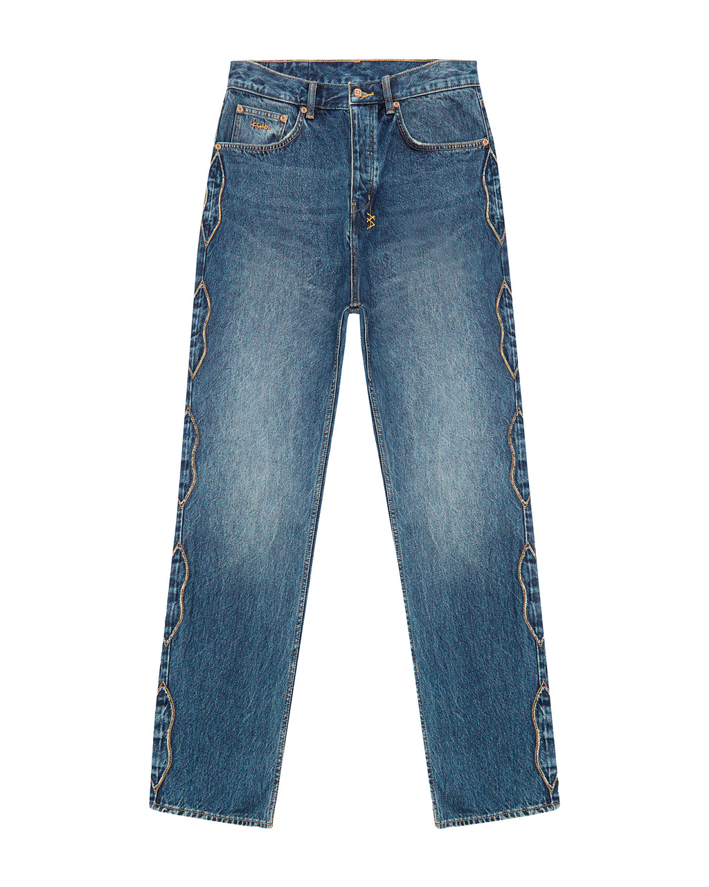 Mens Anti K Antique Kraft Relaxed Denim Jeans - Denim