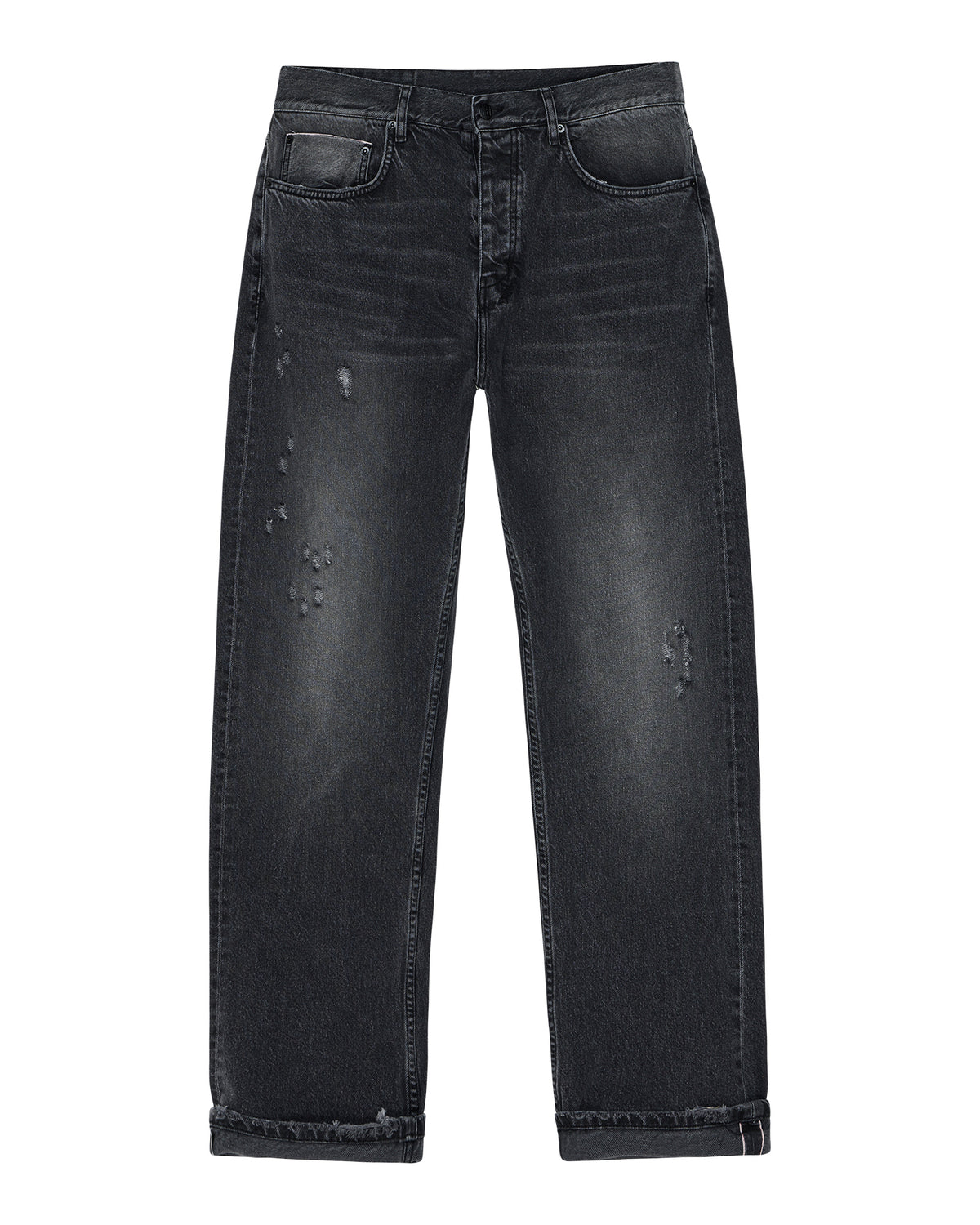MENS ANTI K SELVEDGE CHICAGO BLACK DENIM JEANS