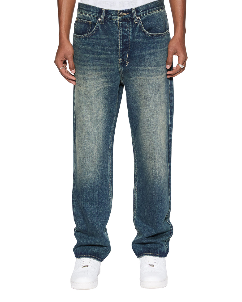 Mens Anti K Gasoline Relaxed Denim Jeans - Denim