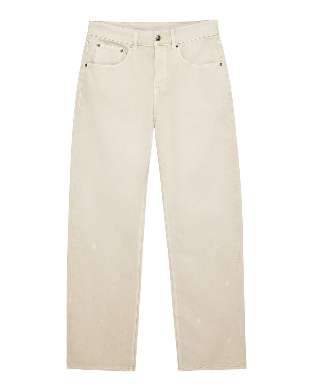 Mens Anti K Ivory Relaxed Denim Jeans - Beige
