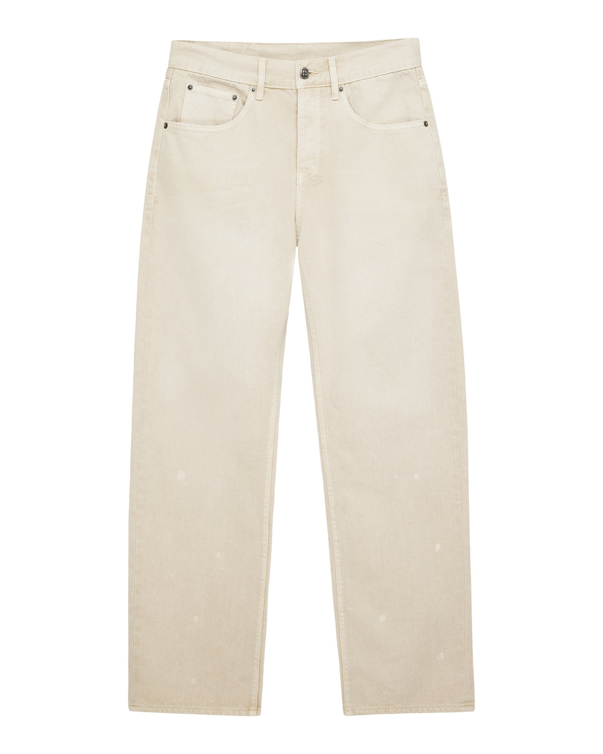 Mens Anti K Ivory Relaxed Denim Jeans - Beige