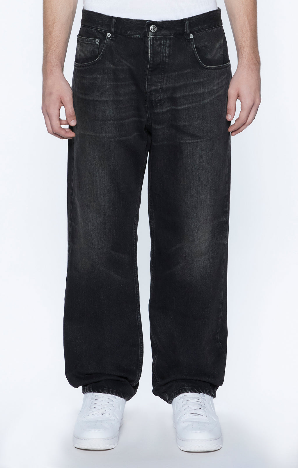 Mens Anti K Tarr Relaxed Denim Jeans - Black