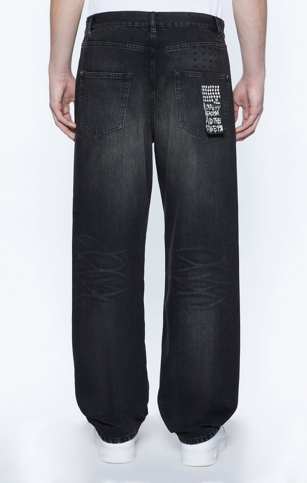 Mens Anti K Tarr Relaxed Denim Jeans - Black