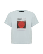 WOMENS ART TRIP SHRUNKEN CUT OUT TEE ICE MIST TEES