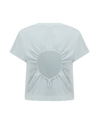 WOMENS ART TRIP SHRUNKEN CUT OUT TEE ICE MIST TEES