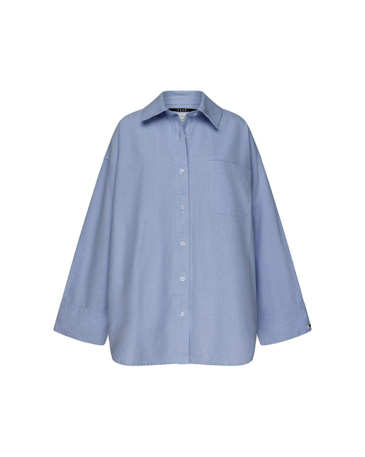 Ksubi Women's Astra LS Shirt Oxford, Blue, Size Medium/l