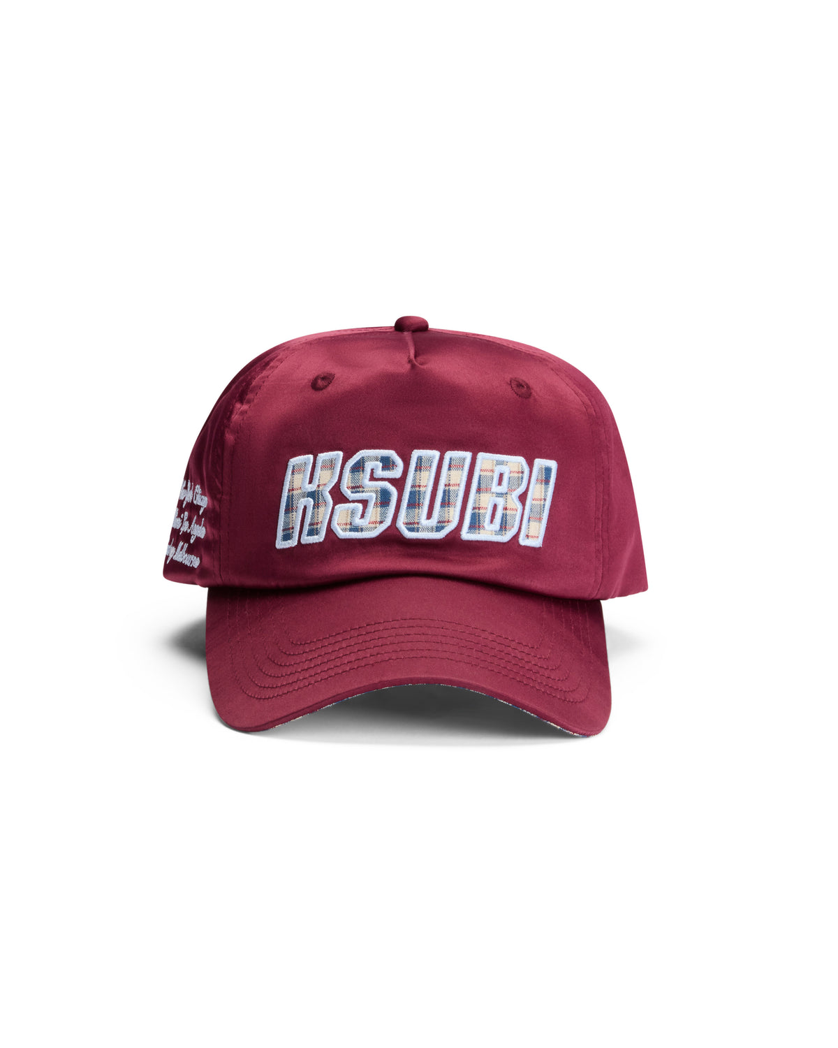 Low Profile Cap Red Plaid Regular Headwear - Red