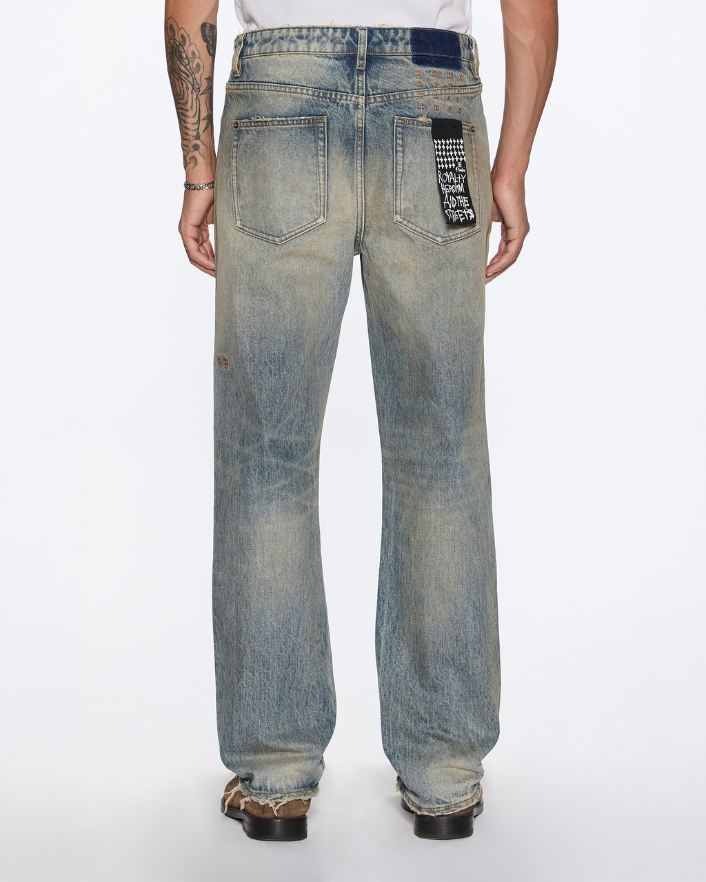 Mens Hazlow Brooklyn Straight Denim Jeans - Denim