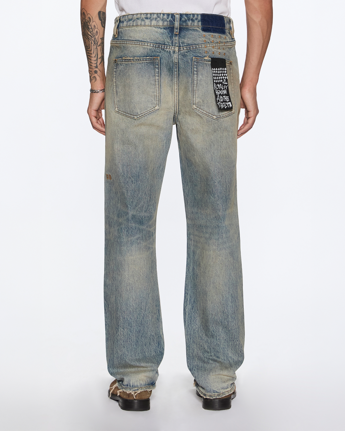 Mens Hazlow Brooklyn Straight Denim Jeans - Denim