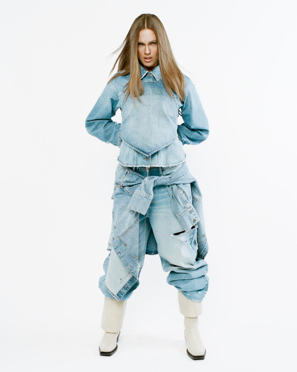 WOMENS BOLT OVERSIZED LS SHIRT SWEPT SHIRTS