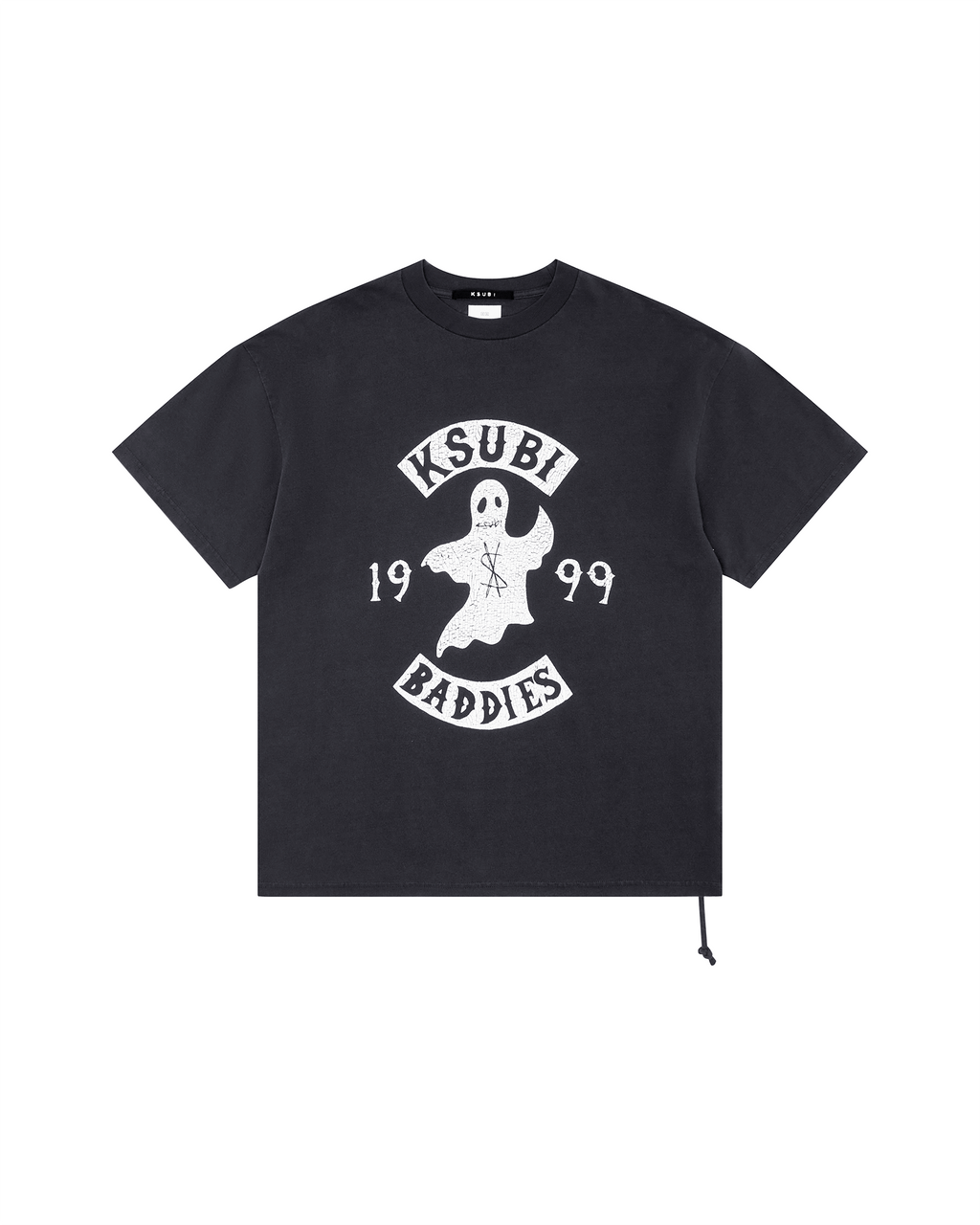 Mens Baddies Ekcess Ss Tee Faded Black Oversized Tees - Black