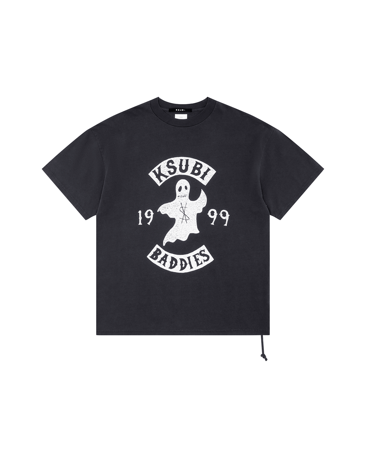 Mens Baddies Ekcess Ss Tee Faded Black Oversized Tees - Black