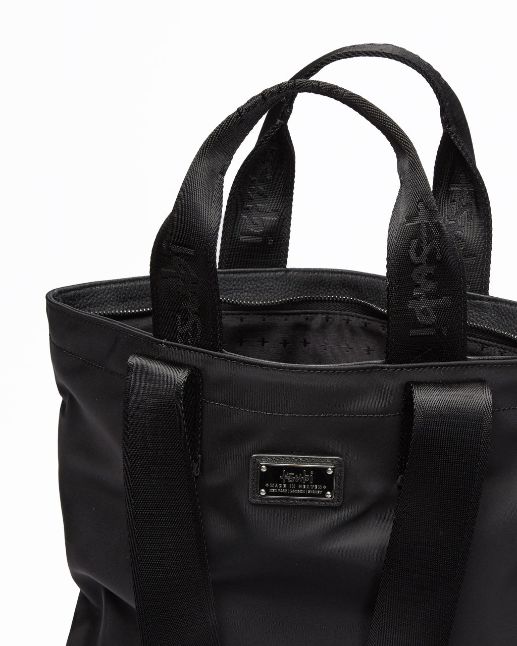 Made In Heaven Nylon Leather Tote Black Bags - Black
