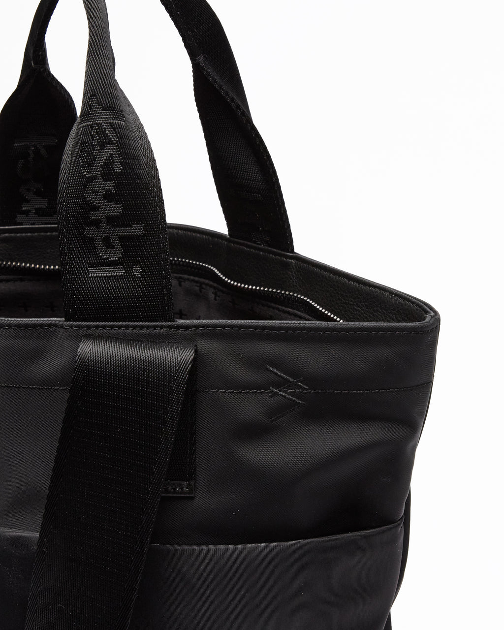 Made In Heaven Nylon Leather Tote Black Bags - Black