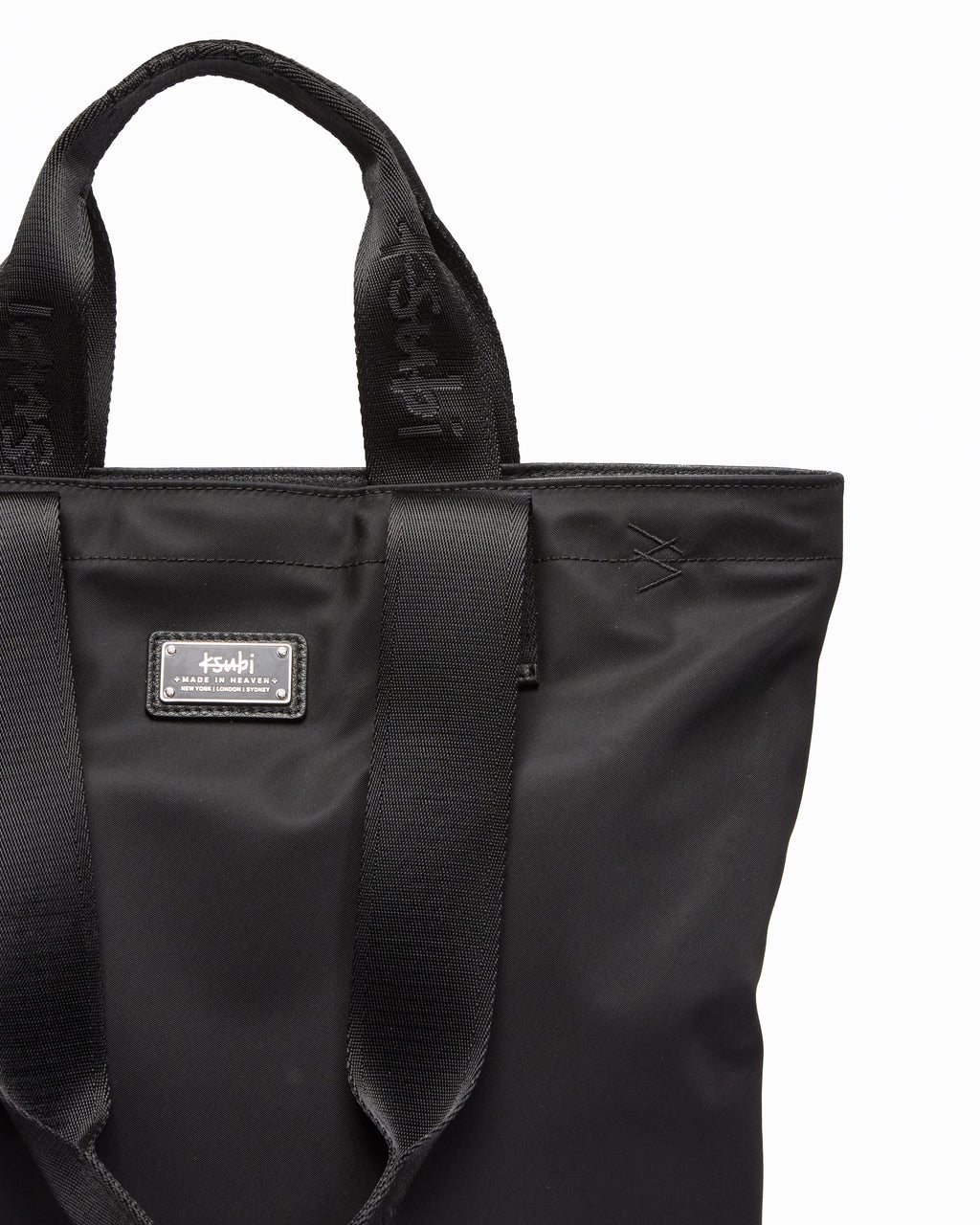 Made In Heaven Nylon Leather Tote Black Bags - Black