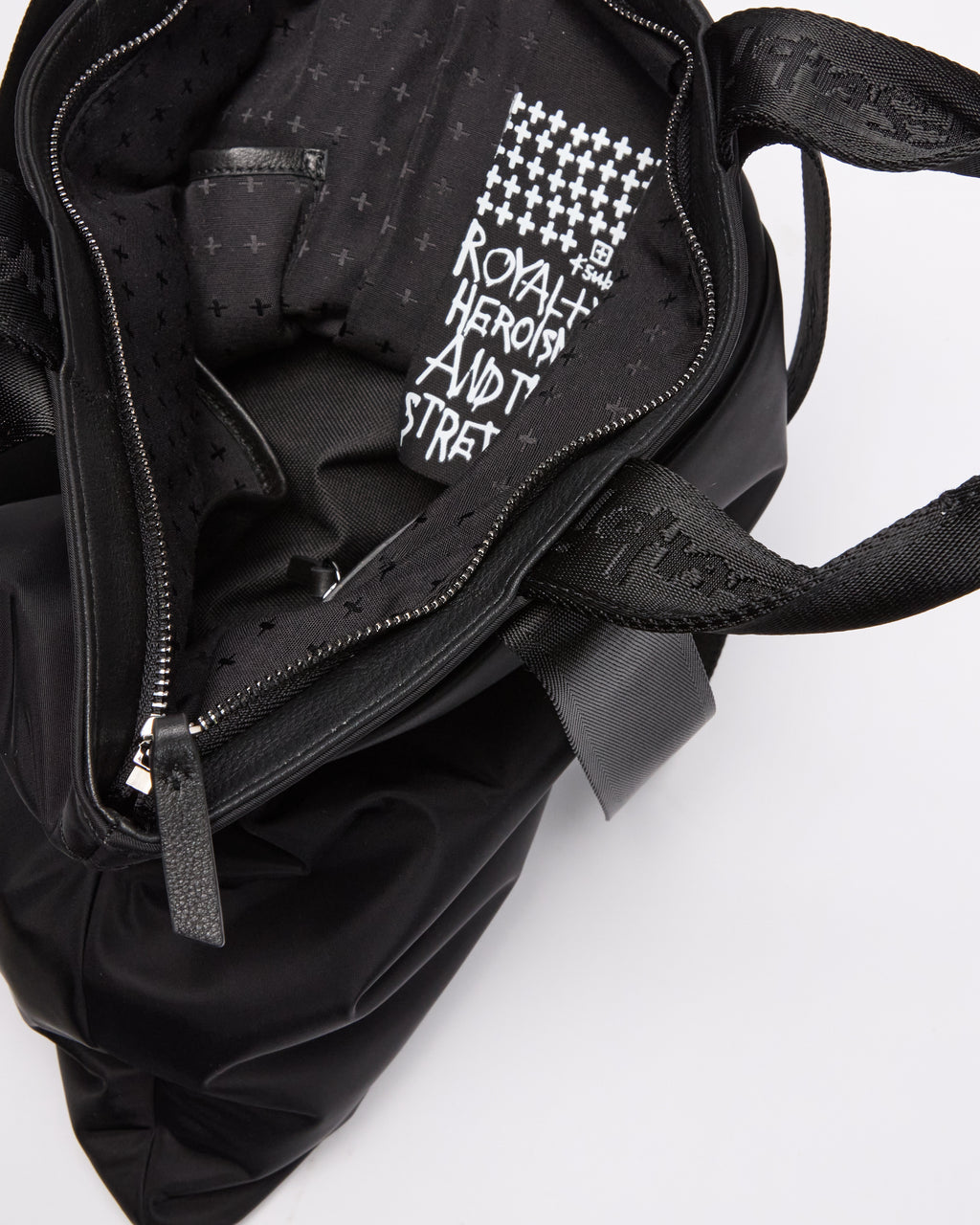 Made In Heaven Nylon Leather Tote Black Bags - Black