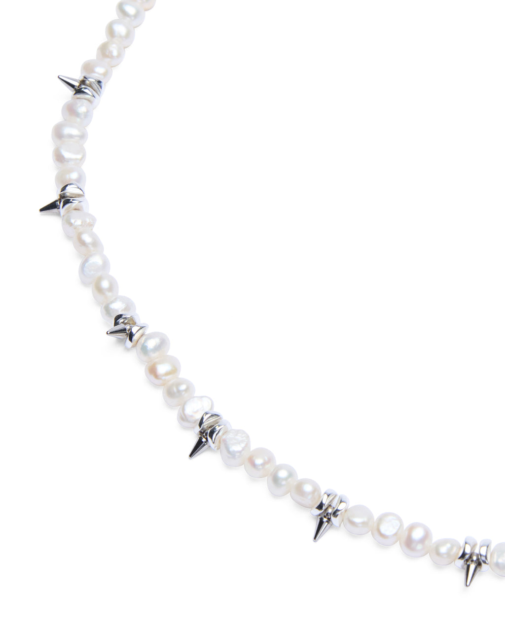 Pearl Spike Necklace Jewellery - Silver