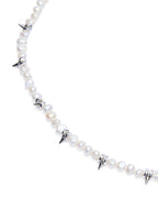 Pearl Spike Necklace Jewellery - Silver