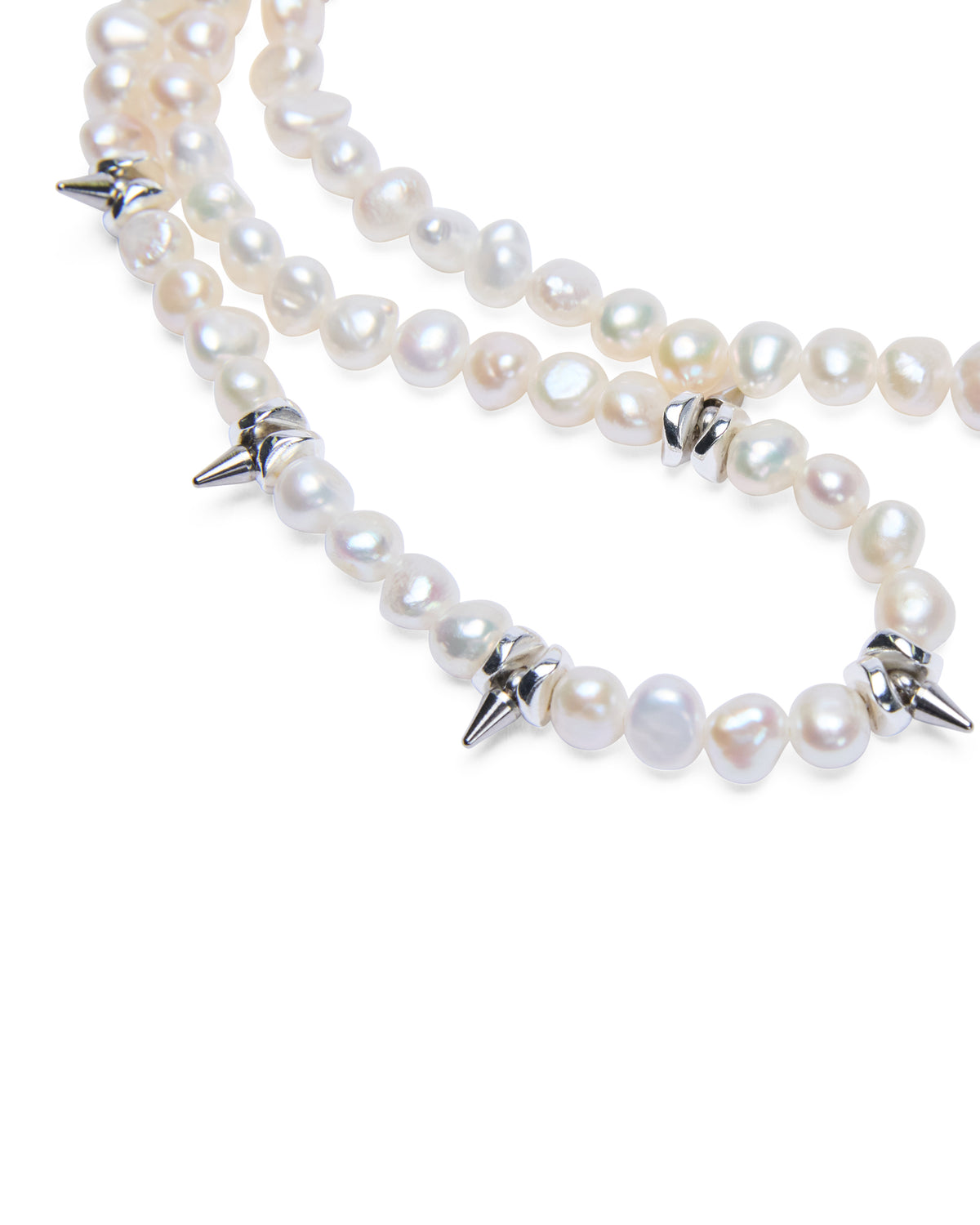 Pearl Spike Necklace Jewellery - Silver