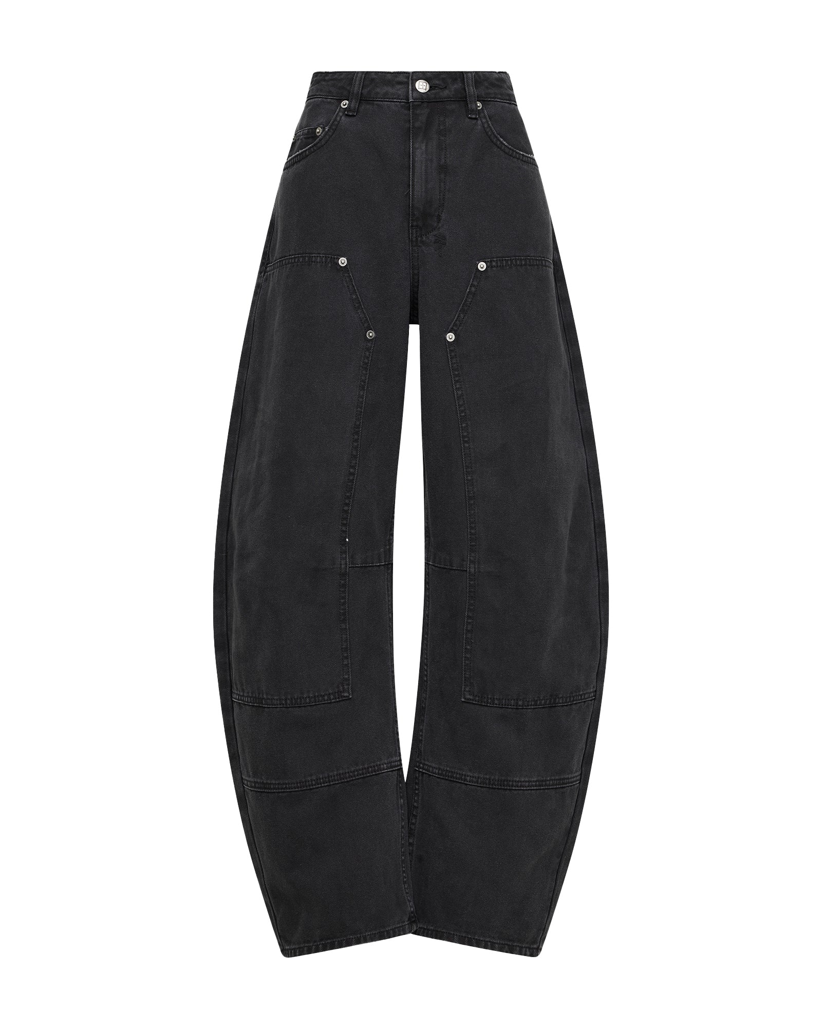 WOMENS  BARREL JEAN CARPENTER BLACK BARREL LEG DENIM JEANS