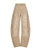 WOMENS BARREL JEAN CARPENTER OAT DENIM JEANS