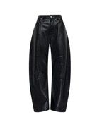 Womens Barrel Pant Black Barrel Leg Pants - Black