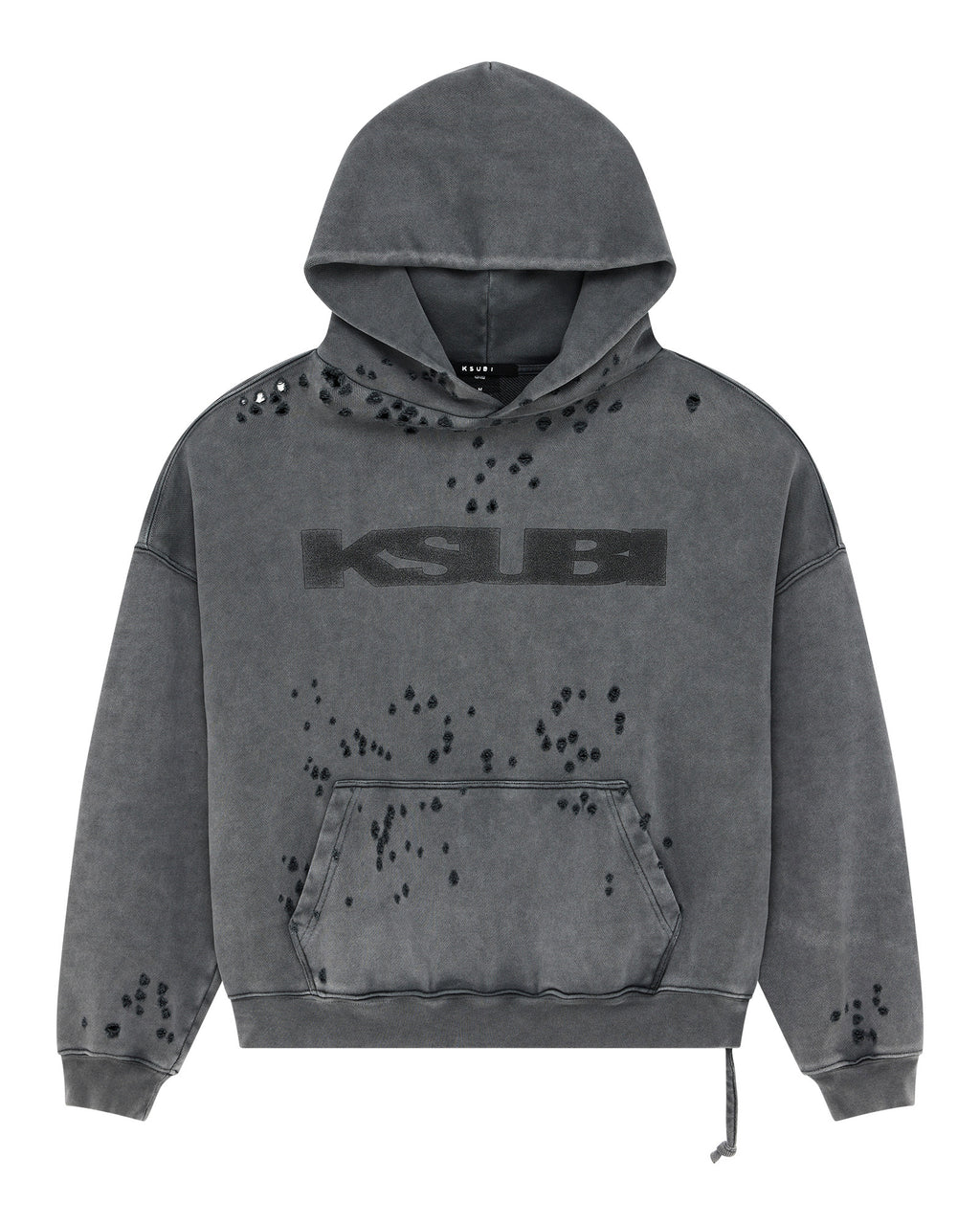 MENS BLASTED EKCESS HOODIE RHINO FLEECE