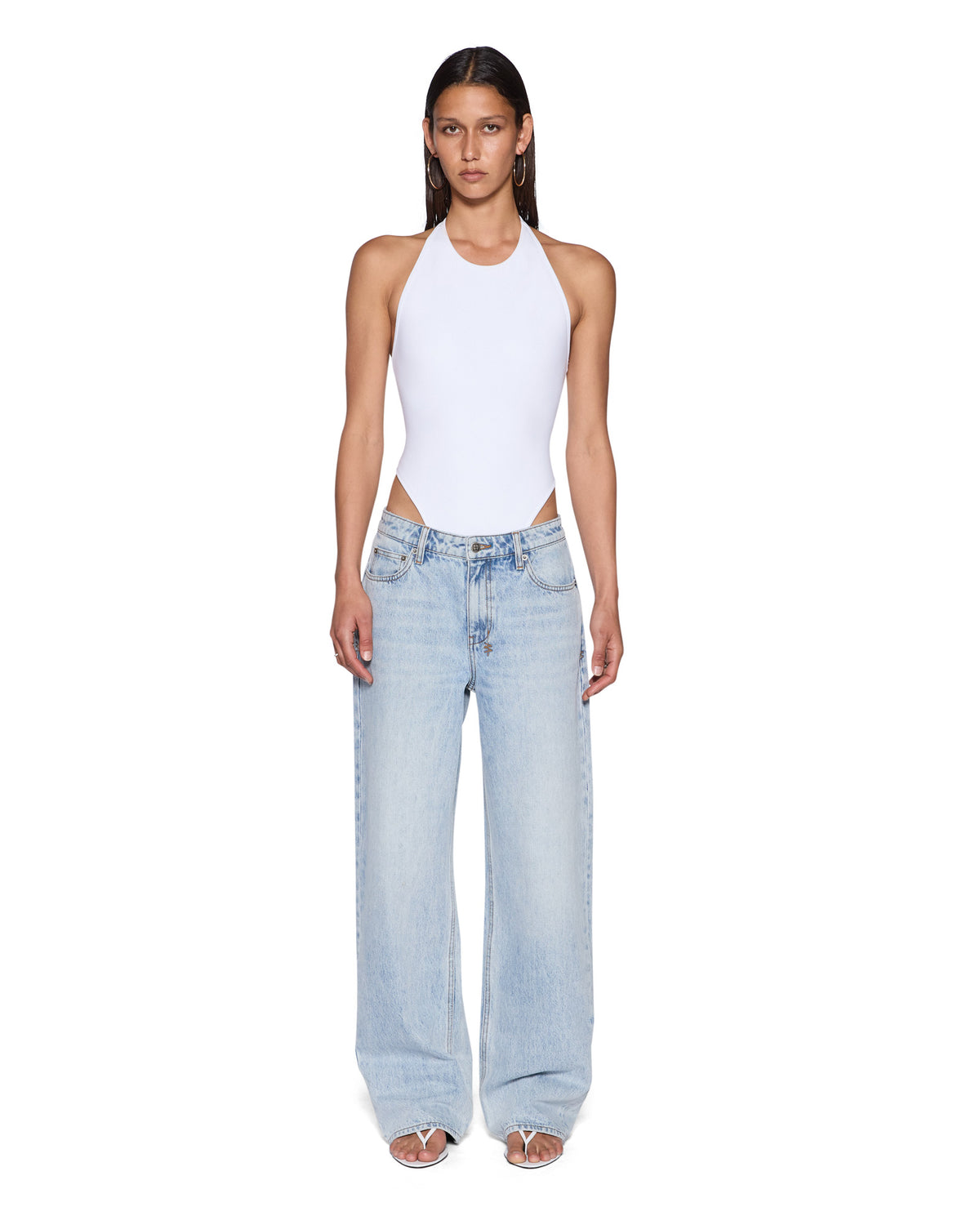 Womens Skulpt Bodysuit White Fashion Tops - White