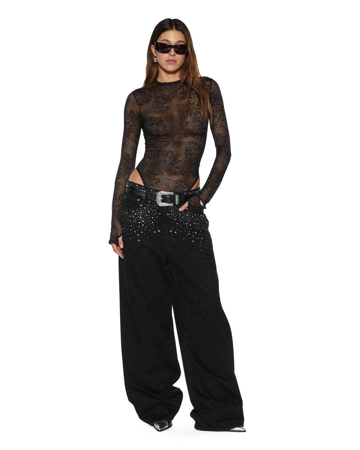 ADELE LS BODYSUIT BLACK LACE